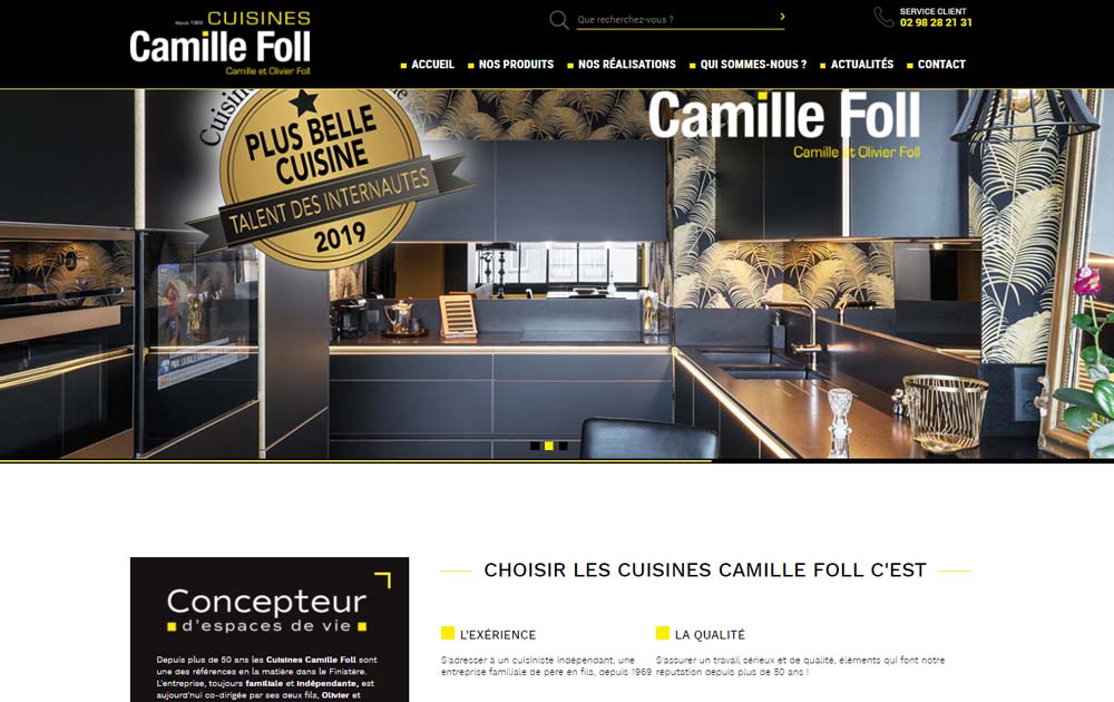 Référence client - Création site internet Shop Application - Cuisines Camille Foll